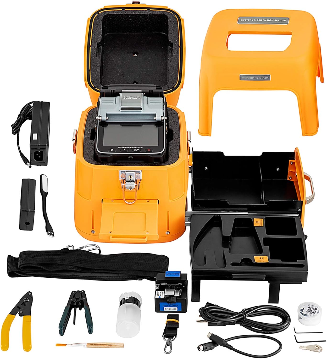 Empalmador de fusión de fibra óptica