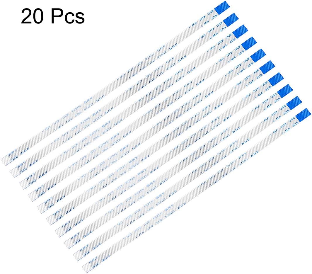 sourcing map Flexible Flat Cable, 8 Pins 0.5mm Pitch 150mm FPC FFC Flexible Ribbon Cable for LCD TV DVD Player Laptop 20Pcs (B Type) - Image 3