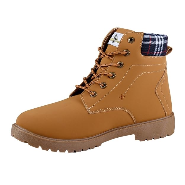 HSM Schuhmarketing Uncle Sam Herren Boots Schnür-Stiefel Outdoor Wanderschuhe Winterstiefel in Braun