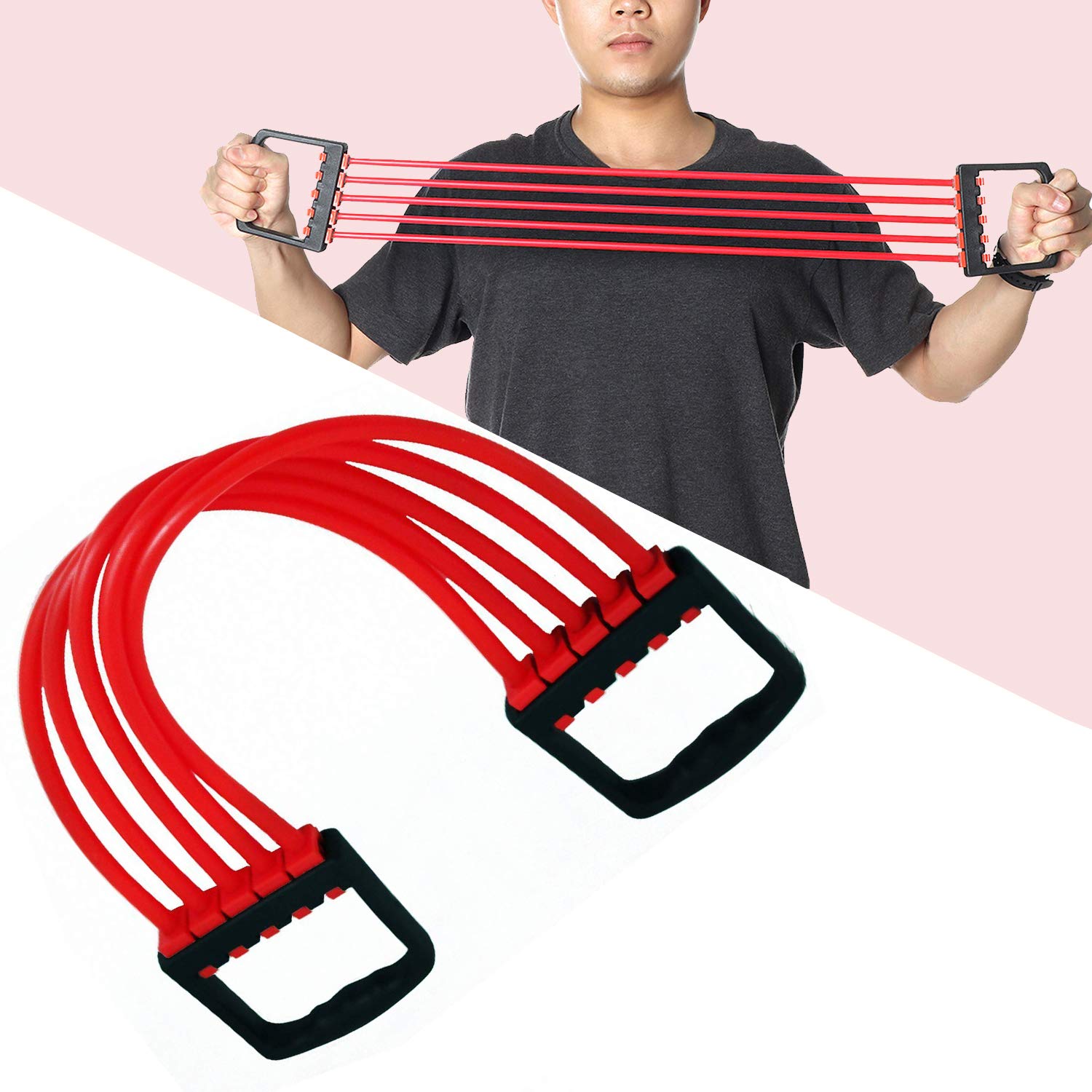 Buy Strauss Adjustable Rubber Chest Expander, Red Online at Low Prices