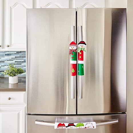 Decorative Home Decor Floral Refrigerator Oven Kitchen Appliance Handle Covers Polyester For Door Handles Cotton Set Of 3 Appliances Refrigerator Parts Accessories