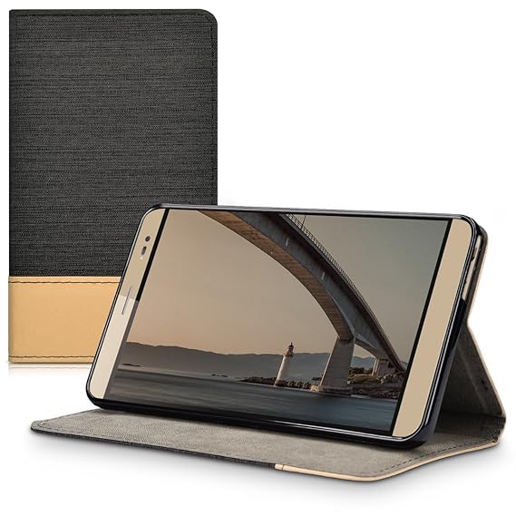 kwmobile Hülle für Huawei MediaPad X2 7.0 - Tabletcover Slim Case Tablet Schutzhülle - Smart Cover Tabletcase Schwarz Braun