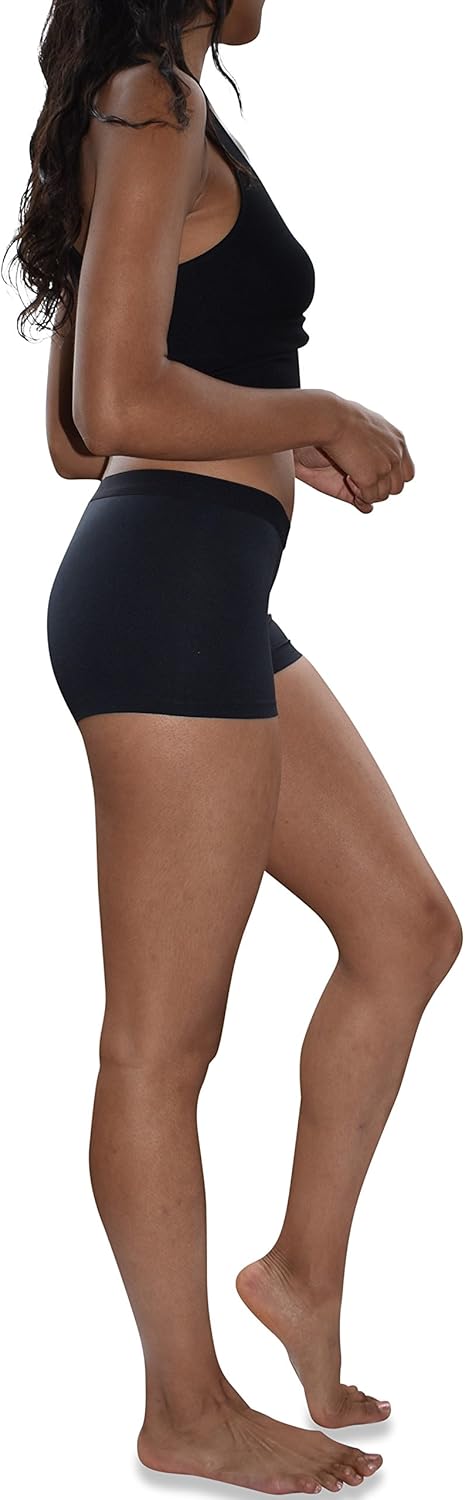 Sexy Basics Women's 6 Pack Modern Active Buttery Soft Boy Short Boxer Brief Panties at  Women’s Clothing store