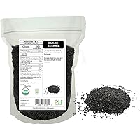 Baltoro Foods Organic Black Sesame Seeds Resealable Bags Raw (1 LB)