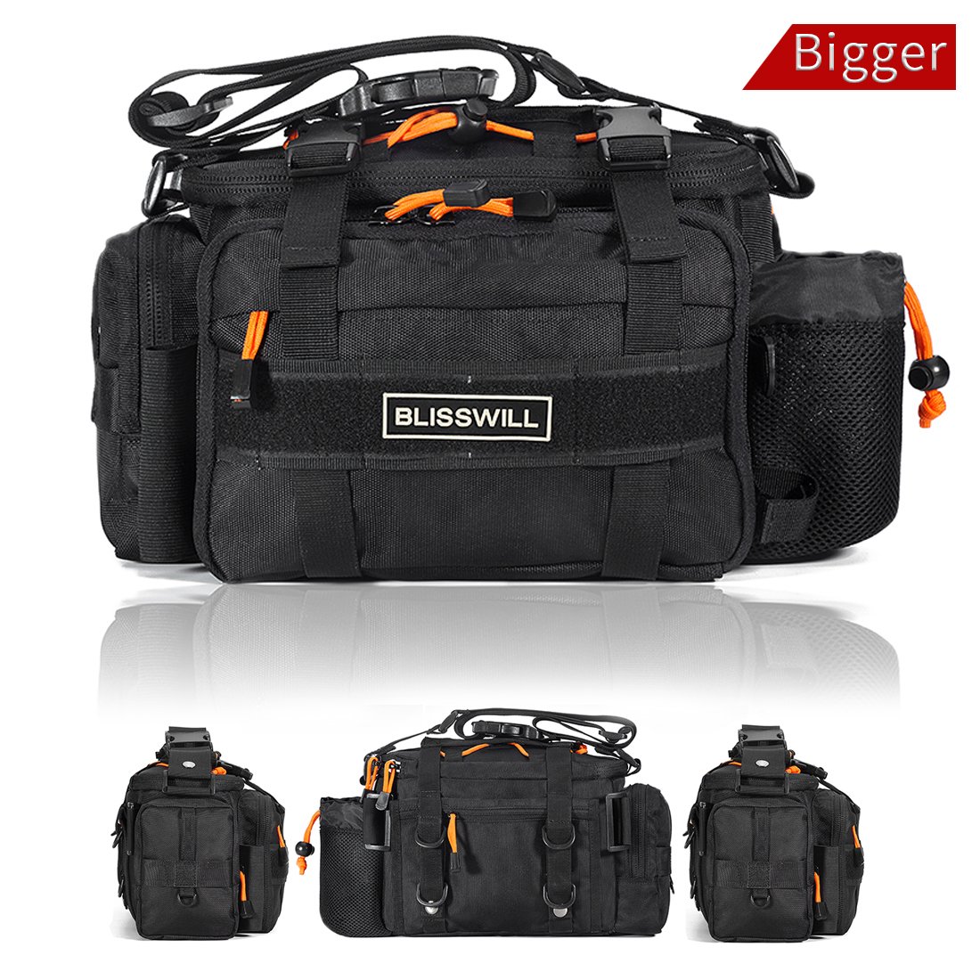 BLISSWILL Outdoor Multifunctional Fishing Tackle Bag Water