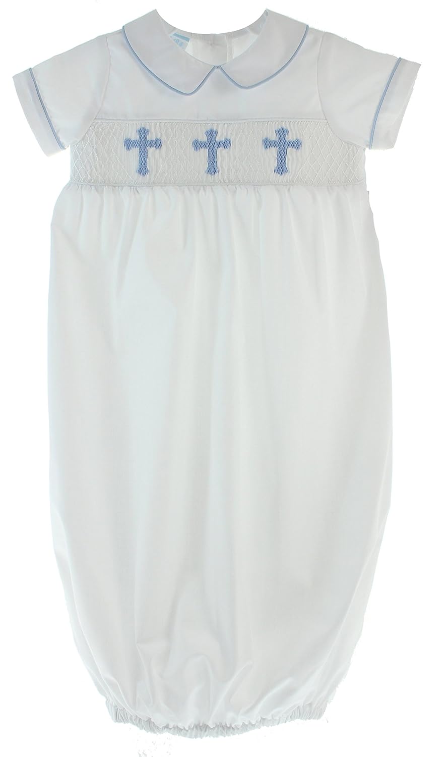 Petit Bebe Infant Boys White Christening Gown Outfit Smocked Crosses Blue 0 3m Baby Clothing Ohio Golf