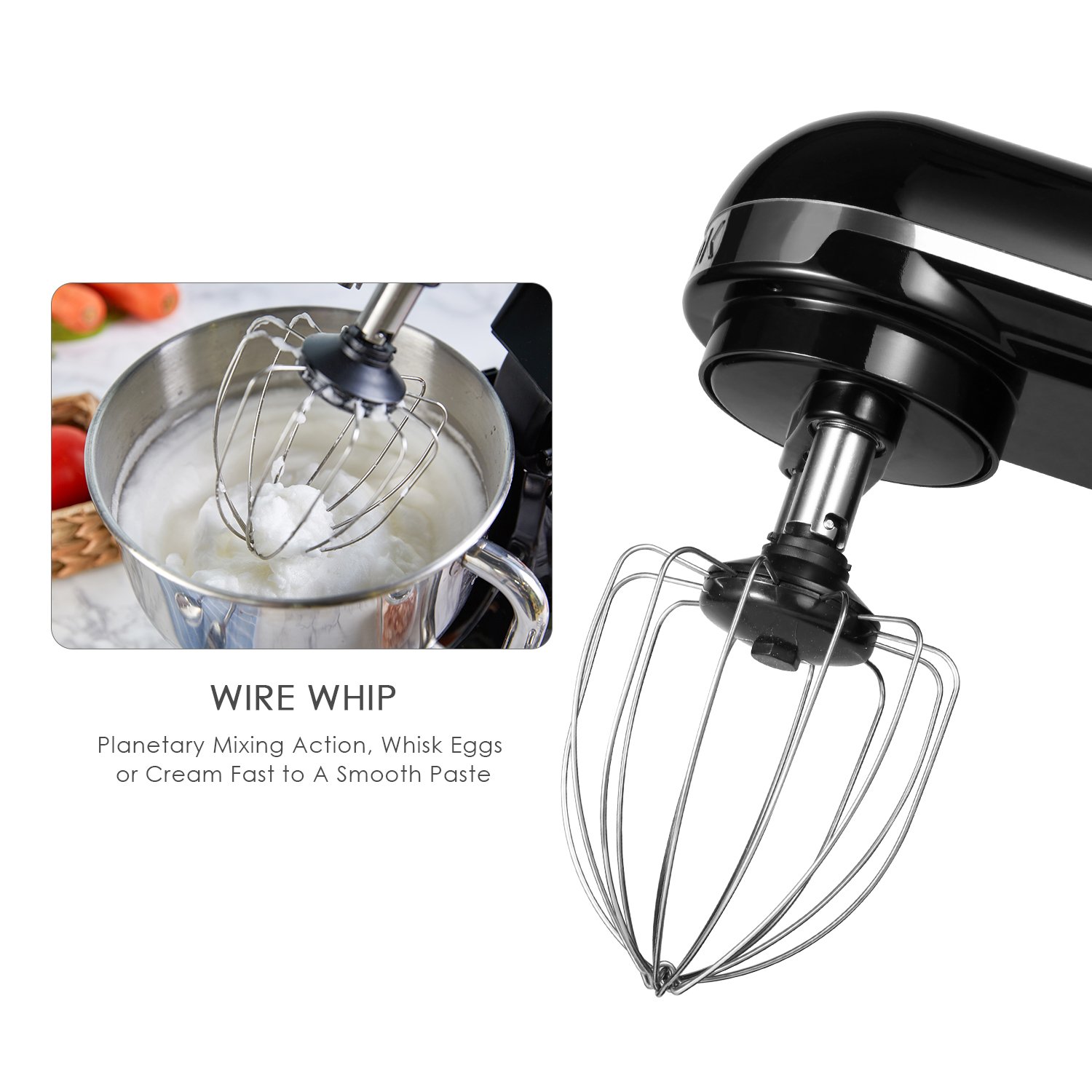 Aicok Stand Mixer, Food Mixer, Kitchen Electric Mixer with Double Dough