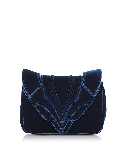 blue velvet clutch
