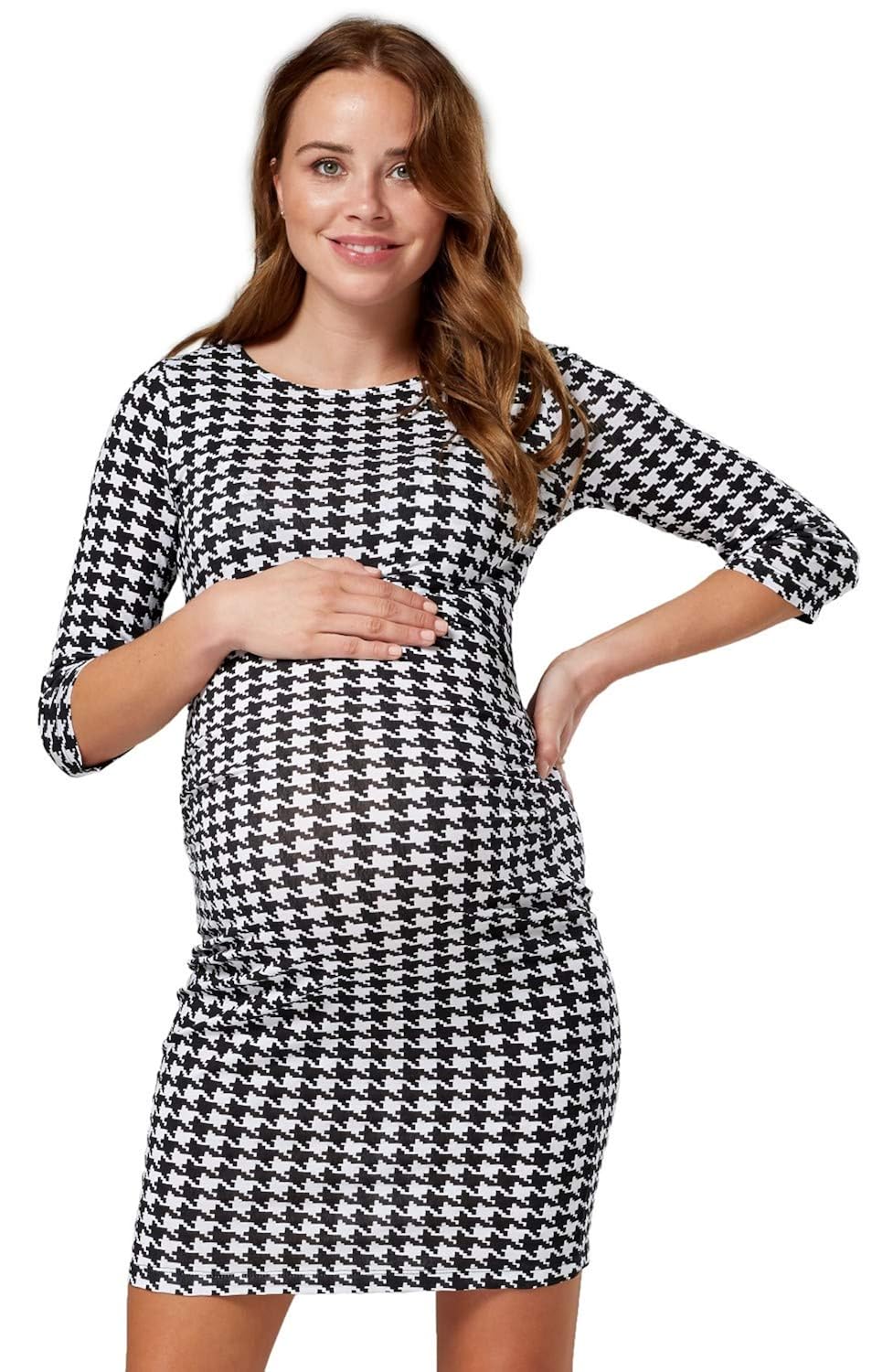 Maternity 3/4 Sleeves Happy Mama 972p Womens Maternity ...