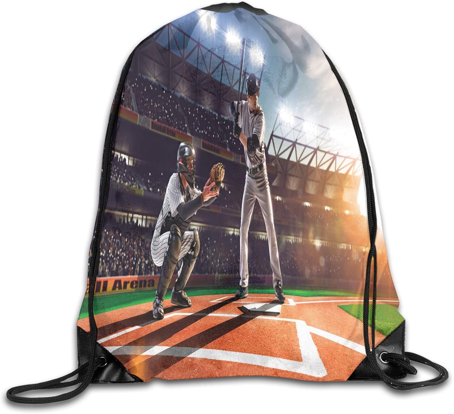 Drawstring Backpack Professional Baseball Players In The Stadium