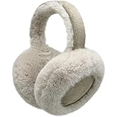 Kedofe Ear Muffs for Winter Women Foldable Fuzzy Cold Outdoor Earmuffs Soft Faux Furry Ear Warmers Covers