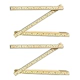 ZXFUTURE 2 Pack of Folding Wood Rule, 6 FT 6 Inch