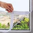 Mellroom Adjustable Window Insulation Kit 47inX63in(120X160cm) for Winter Keep Cold Out,cuttable Transparent Film 180㎛ Thickness,Easy to Open for Ventilation,Reusable Plastic Window wrap