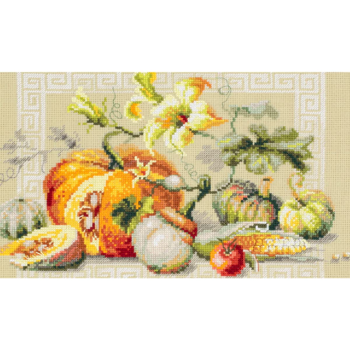 Magic Needle 120-111 ZW Pumpkin Festival Counted Cross Stitch Kit with Zweigart Edition, Cotton, Multi-Colour, 30 x 20 cm