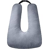 BGZBGZ Travel Pillow, Car Pillow for Kids, Car Seat Pillow for Adults, Kids Travel Pillow, Support Head and Neck on Road Trips, Long Car Ride Essentials, Grey