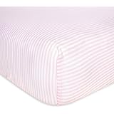 Burt's Bees Baby - Fitted Crib Sheet, Girls & Unisex 100% Organic Cotton Crib Sheet For Standard Crib and Toddler Mattresses 