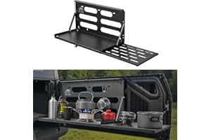 VEVOR Tailgate Table, for 2007-2024 Jeep Wrangler JK, 88 lbs Capacity, Carbon Steel Foldable Molle Panel Drop Down Table, Rea