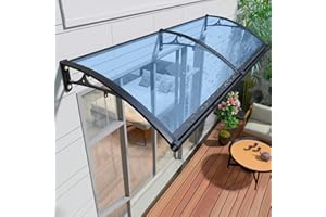 CURFAKUL Awnings for Windows Outside - Awning for Door Entrance Aluminum Bracket Awnings 24x64in Front Doors/Windows Overhang Awning Canopy for Porch/Patio/Deck/Cellar UV/Rain/Snow Protection