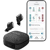 Cearvol Wave Lite OTC Hearing Aids with Bluetooth, Rechargeable AI Noise Reduction & Direct TV AUX-in, App Control ITE Earbuds for Adults Seniors Mild to Moderate Severe Hearing Loss (Midnight)