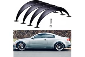 RICH CHOICES Universal 4pcs PP 2"/70mm Fender Flares Over Wide Body Wheel Arches Auto Car Kit Mudguards Bolt On Pocket Rivet Style