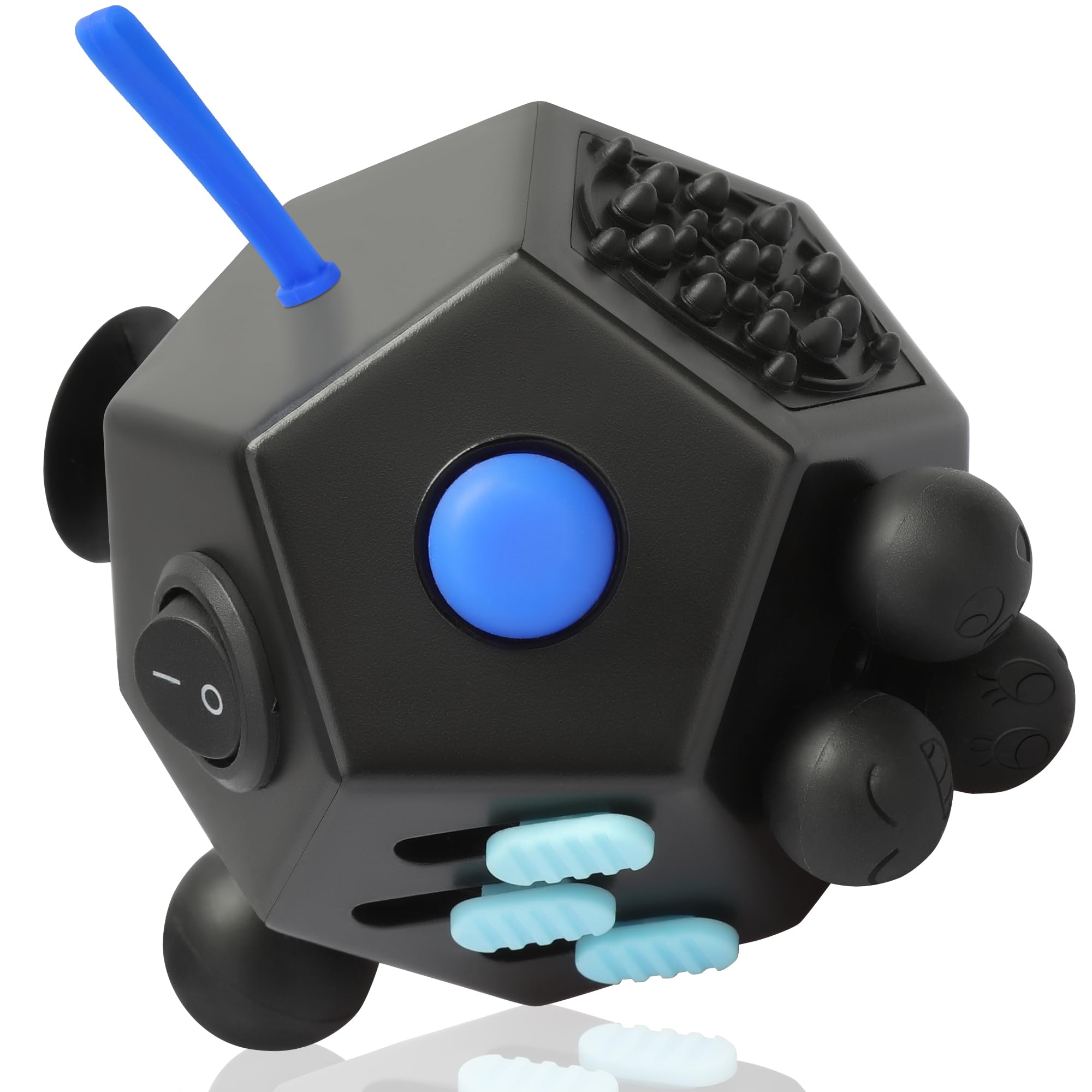 VCOSTORE Fidget Cube for Kids Adults, Fidget Toys for Anxiety, Cube Fidgets Toy Anti Stress Autism OCD ADHD, 12 Sided Sensory Toys for Adult Girls Boys Teens