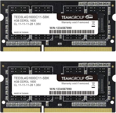 TeamGroup 8GB DDR3 1600MHz CL11 SO-DIMM Laptop RAM PC3-12800 Memory Module