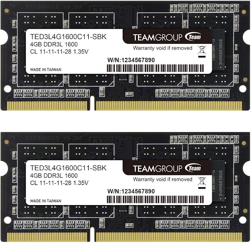 TeamGroup 8GB DDR3 1600MHz CL11 SO-DIMM Laptop RAM PC3-12800 Memory Module