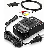 N64 Power Supply and AV Cable, AC Power Supply Adapter and AV Composite Cable Cord Compatible For Nintendo 64