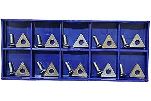 C-HORSE CB6914 Negative‑Rake Carbide Brake Lathe Bits – Fits Ammco 1000/2002/3000 & Hunter BL500/BL505 | 10-Pack Replacement Cutting Tips | Durable Precision Cutting Tips