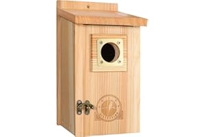 SISTERBIRD Bird Houses for Outside Clearance with Copper Guard, Cedar Bird House Outdoor, Bluebird Finch Swallow Wren Chickadee