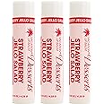 Vacation Strawberry Jello Salad SPF 30 Sunscreen Lip Balm 3-Pack, Lip Balm Made Without Beeswax, Lip Balm with Sunscreen, Lip
