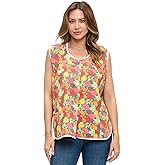 Casual Nights Women's Snap Front Smock Cobbler Woven Scrub Apron with Pockets - Multiuse Vest Aprons