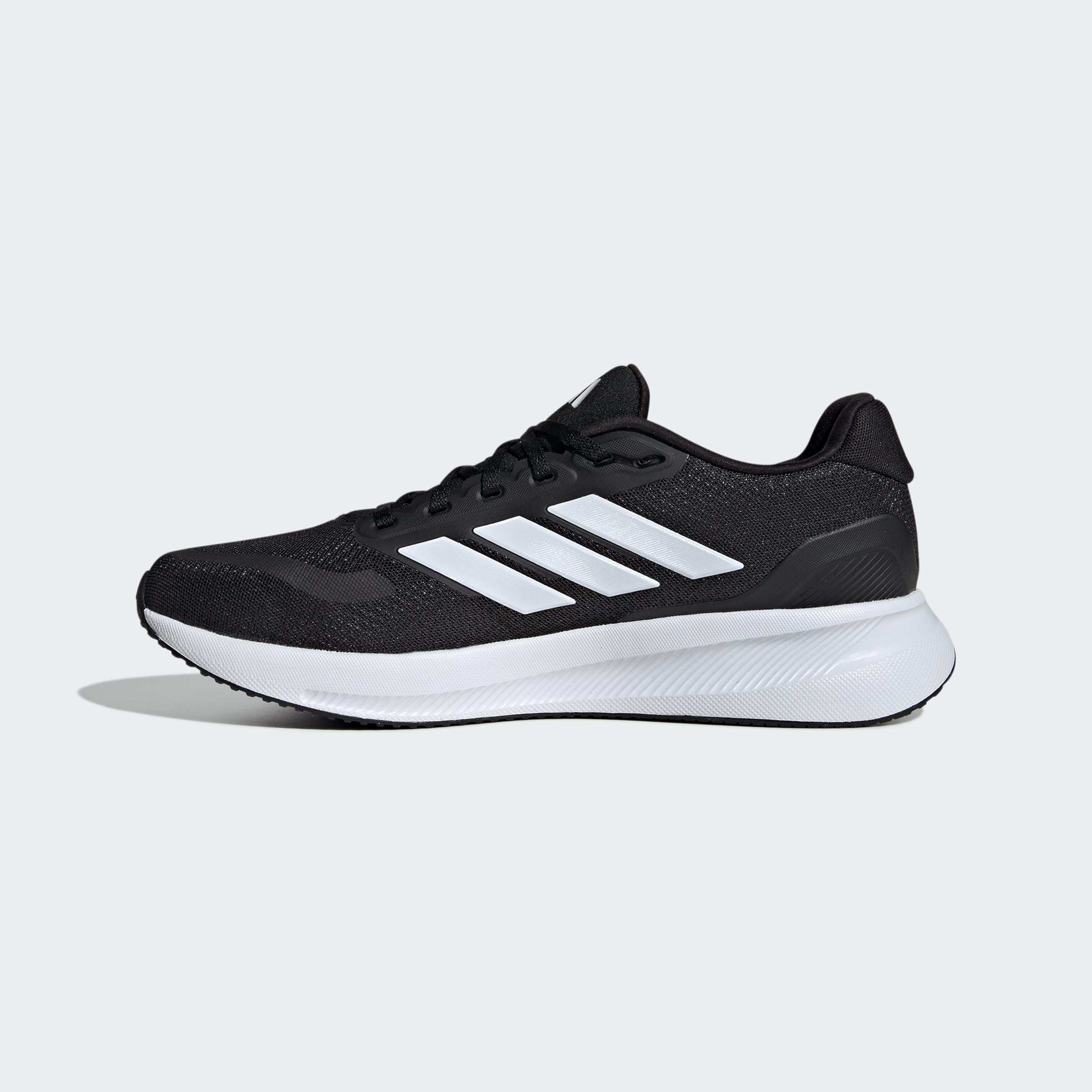 adidas Herren Runfalcon 5 Wide Running Shoes, Core Black/Cloud White/Core Black, 43 1/3 EU 3