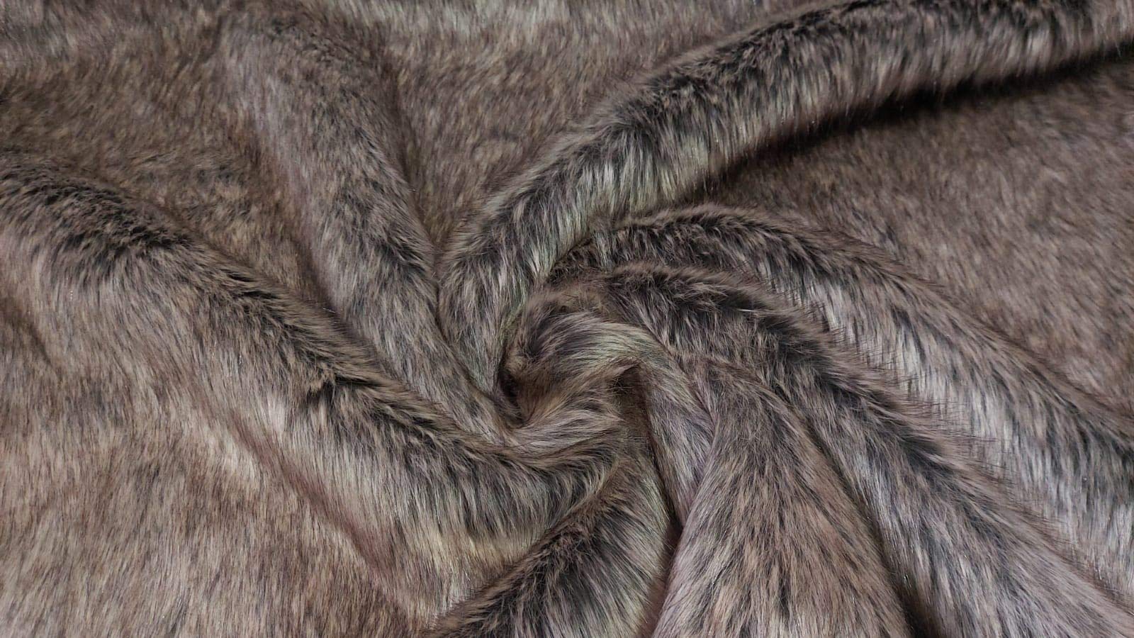CRS Fur Fabrics Fabric, Faux Fur, Grey, 1Mtr-150cm x 100cm — image 1