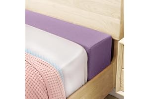 WUIOYNF Bed Gap Filler, Mattress Extender for Full/Twin/Queen/Cal King/King Bed, Headboard Pillow Between Headboard and Mattress or Wall, High-Density Sponge with Removable Cover(Light Purple39*2*6in)