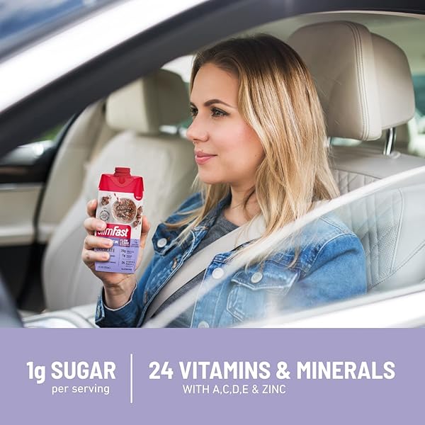 SLIMFAST PROTEIN SHAKE, VANILLA- 20G PROTEIN, MEAL REPLACEMENT SHAKE READY TO DRINK, HIGH PROTEIN WITH LOW CARB AND LOW SUGAR, 24 VITAMINS AND MINERALS, 12 COUNT (PACK OF 1) (PACKAGING MAY VARY)