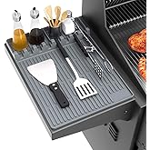 Snuggery Silicone Griddle Tools Mat for Blackstone – Griddle Accessories 16"x11.5" BBQ Spatula Organizer with Drip Pad, Heat-Resistant Grill Accessories for Outdoor Cooking, Gifts for Husband & Men