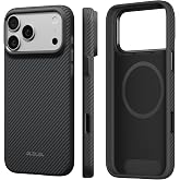 pitaka for iPhone 17 Pro Max Case 6.9", Military-Grade Aramid, Black/Grey | Aramid Fiber Woven Seamless TPU Fusion (Compatible with MagSafe) with Camera Control Button Shockproof Protection