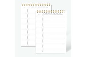 Regolden-Book To Do List Notepad Spiral Planner, Daily Task Tracker with Wide Lined Notebooks (Transparent, 2 Pack)