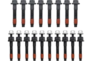 MDEOOSKY 18Pcs 03309 Exhaust Manifold Bolts & Studs Hardware Kit (Left & Right) Replacement for Ram 1500 2500 3500 2011-2018,
