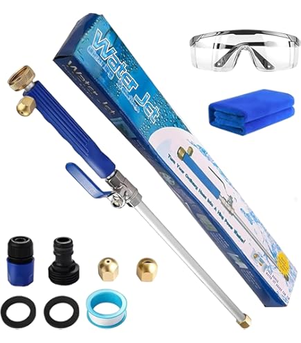Jetflux Hochdruckreiniger Stab Mit 2 Düsen - 2-in-1 Gartenbrause Für Auto, Haus & Garten