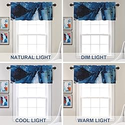 Batmerry Abstract Art Modern Kitchen Valances Half