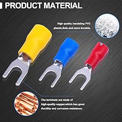 Twidec/250PCS Insulated Fork Spade Wire Connector