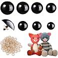 Vanblue 132pcs 14-30mm Large Safety Eyes with Washer for Amigurumi Black Safety Eyes for Crochet Stuffed Animal Eyes Craft Do