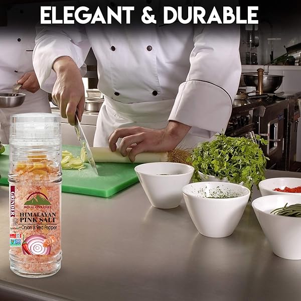 HIMALAYAN CHEF ONION & RED PEPPER WITH HIMALAYAN SALT, GLASS GRINDER-3.5 OZ, ROASTED ONION (5327C)