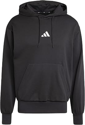 Men's Essentials Feelcozy Fleece Hoodie Black/White L L