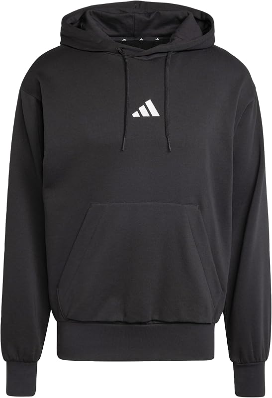 Men's Essentials Feelcozy Fleece Hoodie Black/White L L