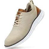 SVNKE Men's Mesh Dress Shoes Casual Business Lace Up Oxford Sneakers Lightweight Breathable Walking Shoes Comfortable Thick Sole Tennis Footwear