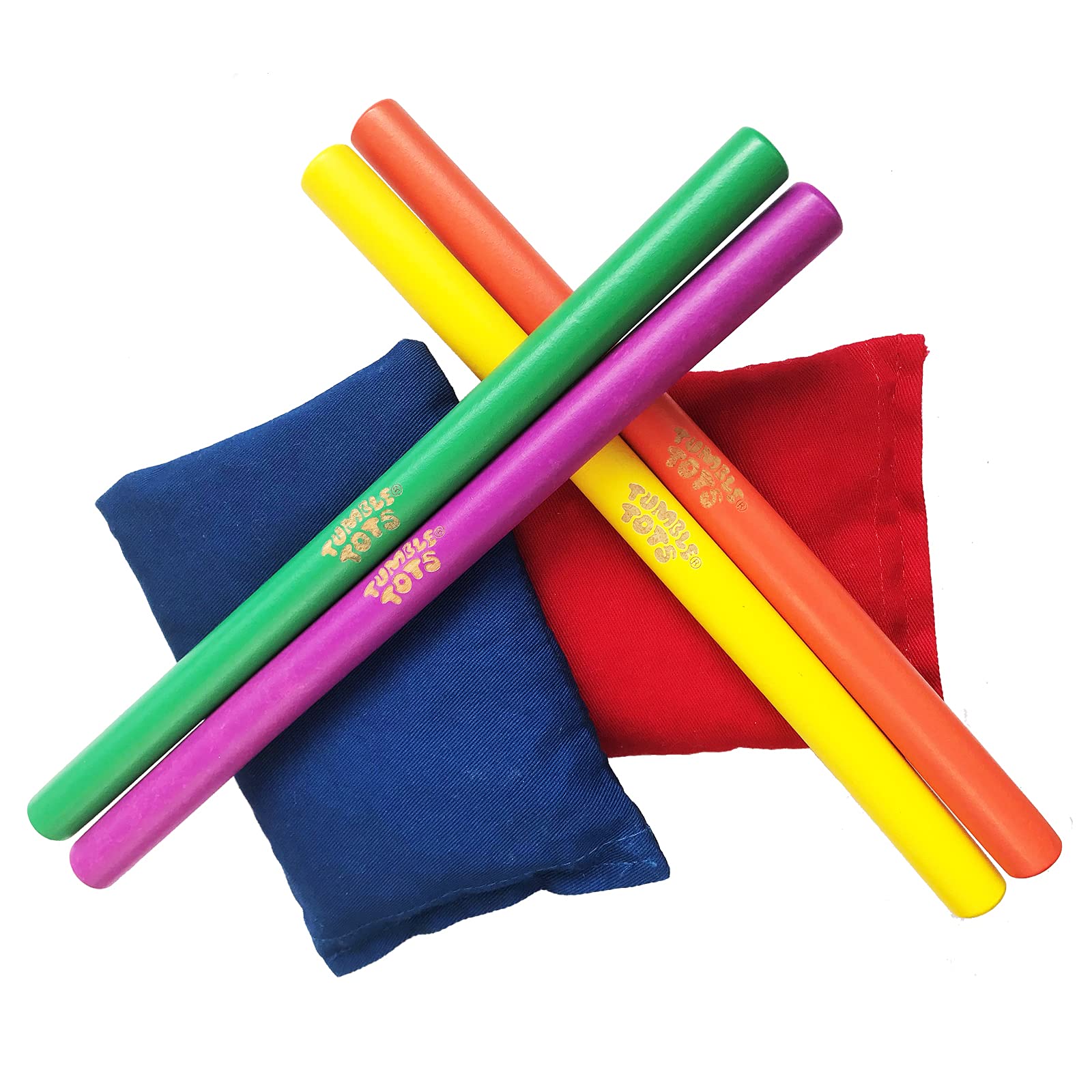 Tumble Tots 4 Lummi Sticks and 2 Bean Bags