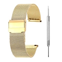 Winfox Stainless Steel Mesh Watch Band for Men
